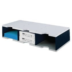 Stazione di smistamento jumbo styrodoc 723 x 331 x 153 mm grigio nero