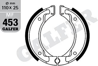 Zapatas de freno galfer mf453 zapata de freno mf453 g2165 organicas