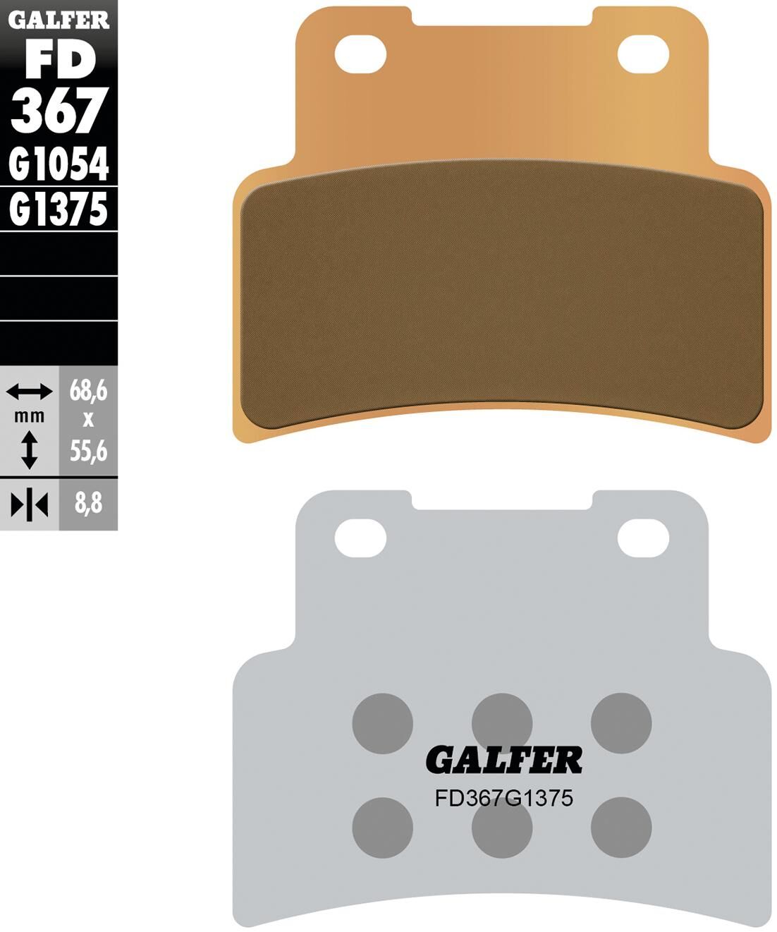 Pastillas de freno Galfer fd367 pastilla de freno fd367 g1375 sint.metal str,sp.