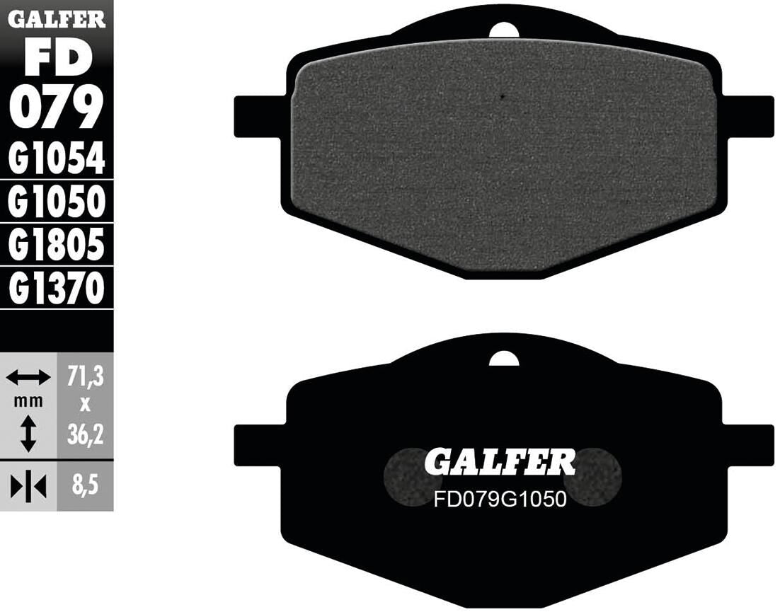 Pastillas de freno Galfer fd079 brake pad fd079 g1050 orgánicas