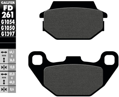 Galfer bremsbelag fd261 brake pad fd261 g1050 organic scooter