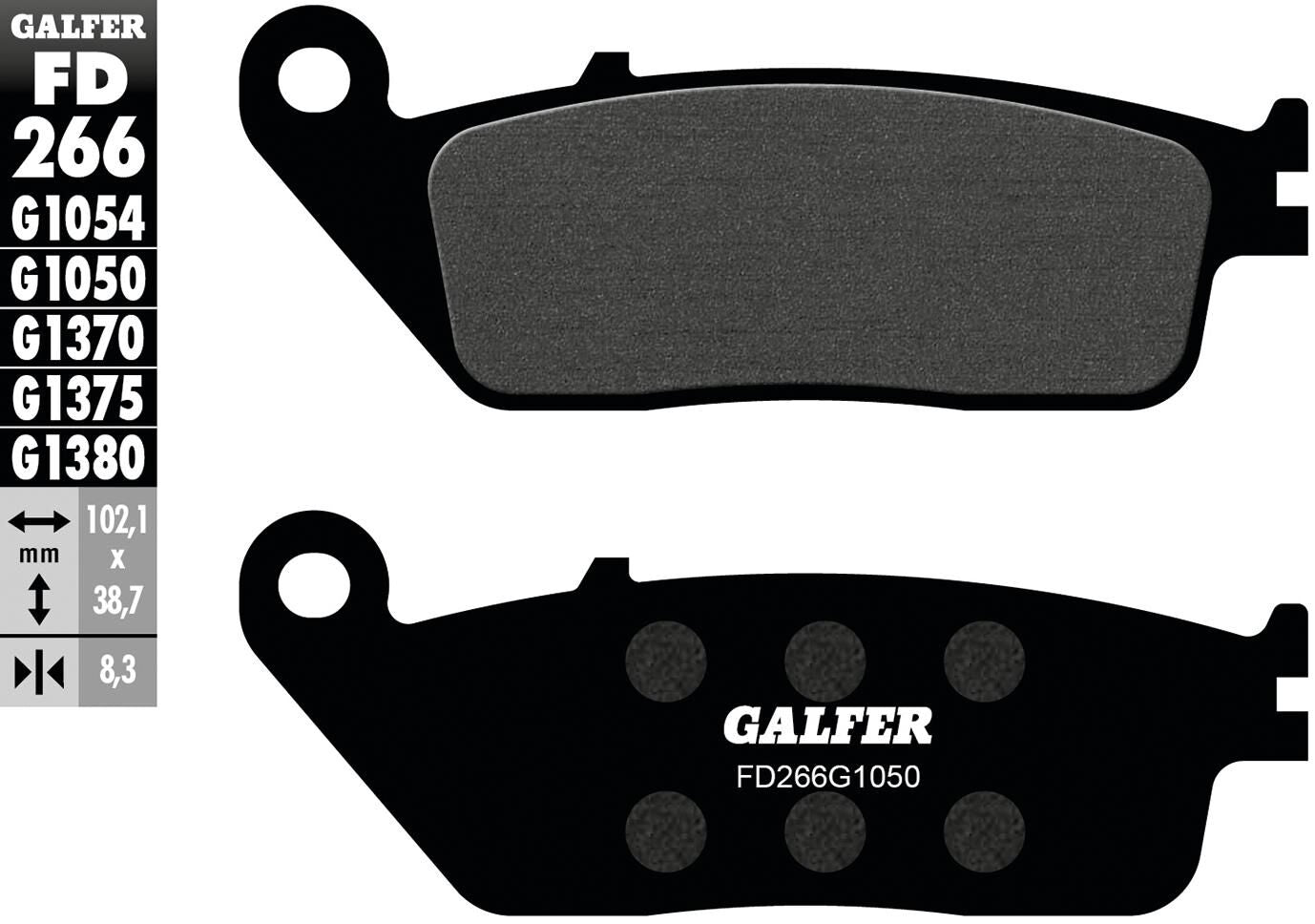 Pastiglie freno Galfer fd266 pastiglia freno fd266 g1050 scooter organico