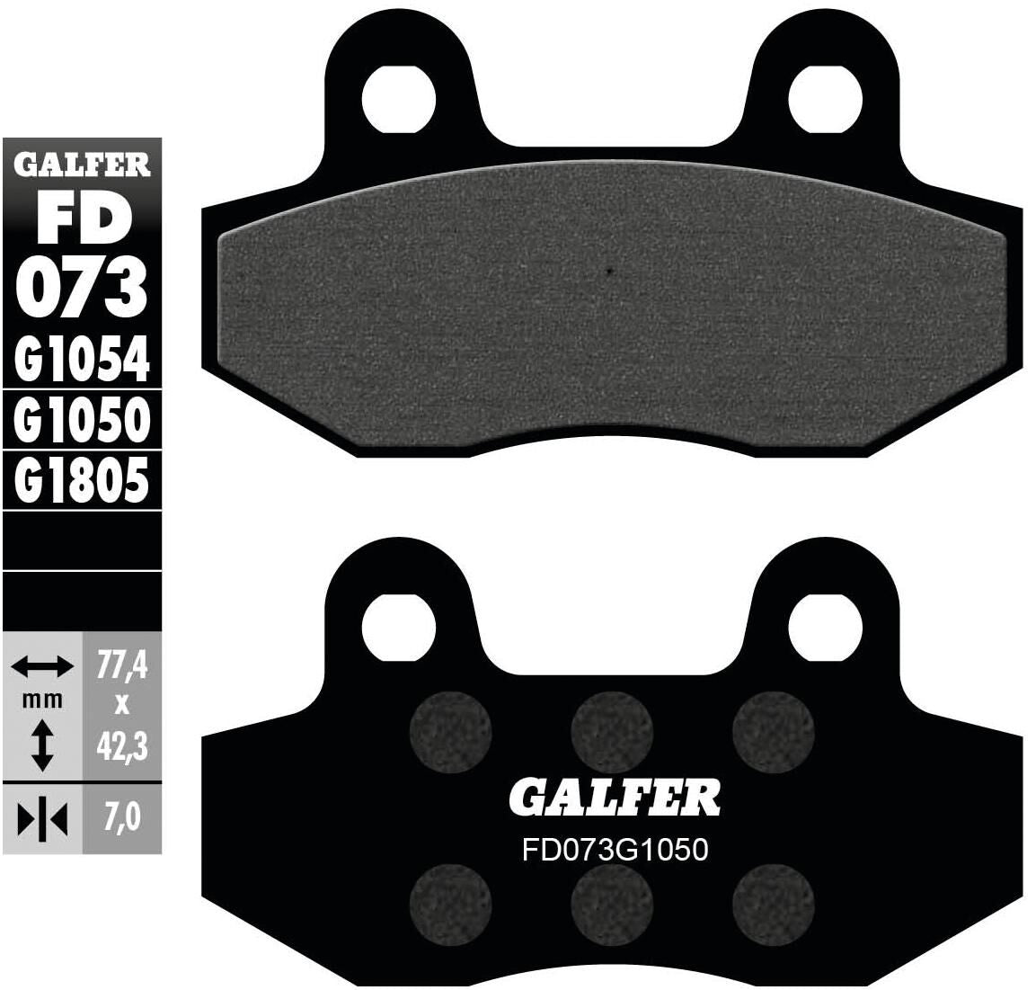 Pastiglie freno Galfer fd073 pastiglia freno fd 073 g1050 organica