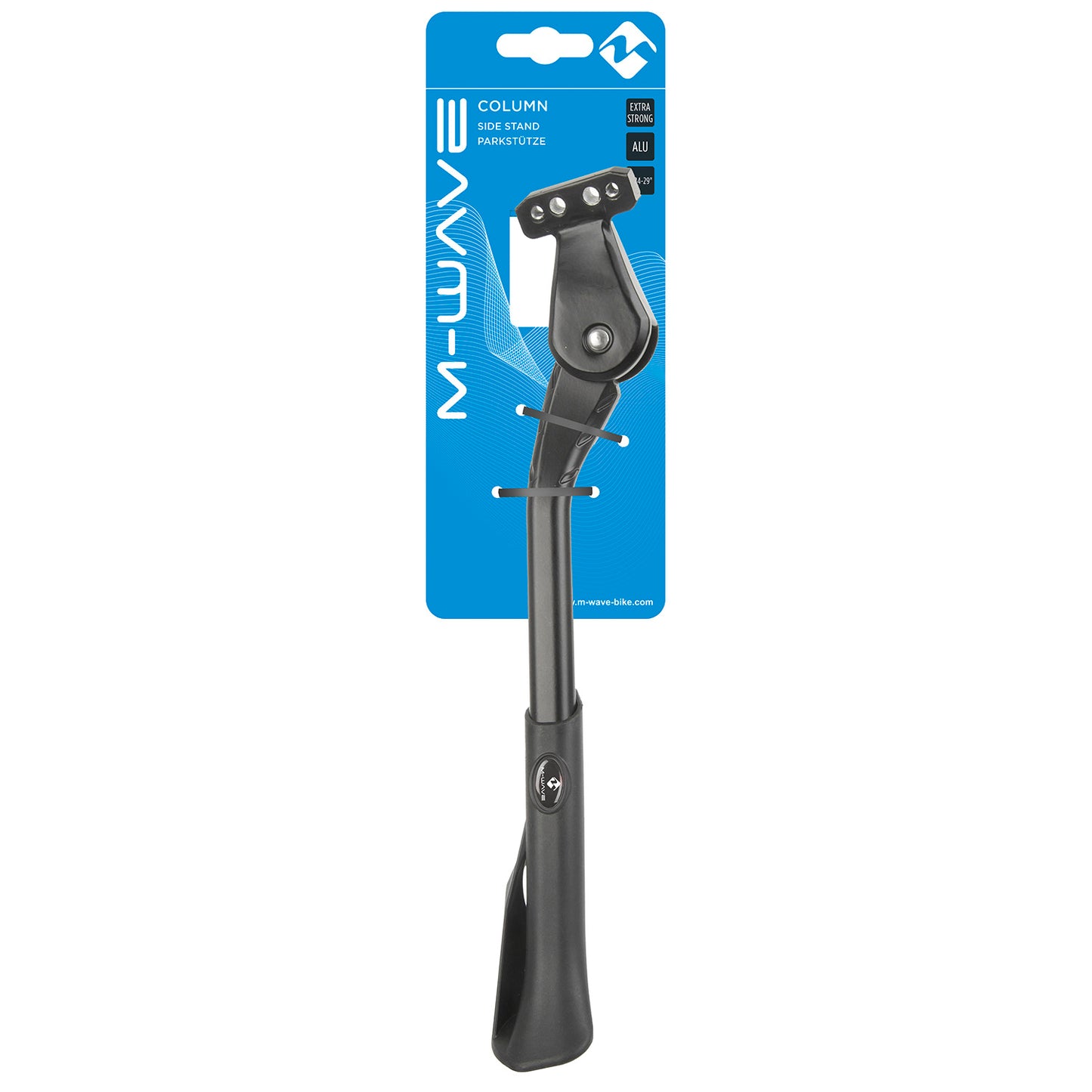 M-Wave Colonna standard E2 in alluminio. 24-29 pollici regolabile nero