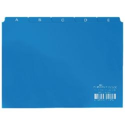 Scheda alfabetica indice durevole a5 14,8x21 cm scheda 40 mm blu