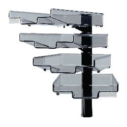 Base giratoria con 4 bandejas para cartas hansa 3kg capacidad 15 cm negro