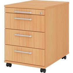 Cajonera móvil Bach 3 cajones 42,8 x 56 x 59 cm haya cierre centralizado