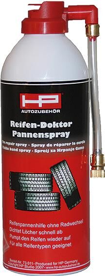 Sellador de neumáticos HP 400 ml con válvula de latón