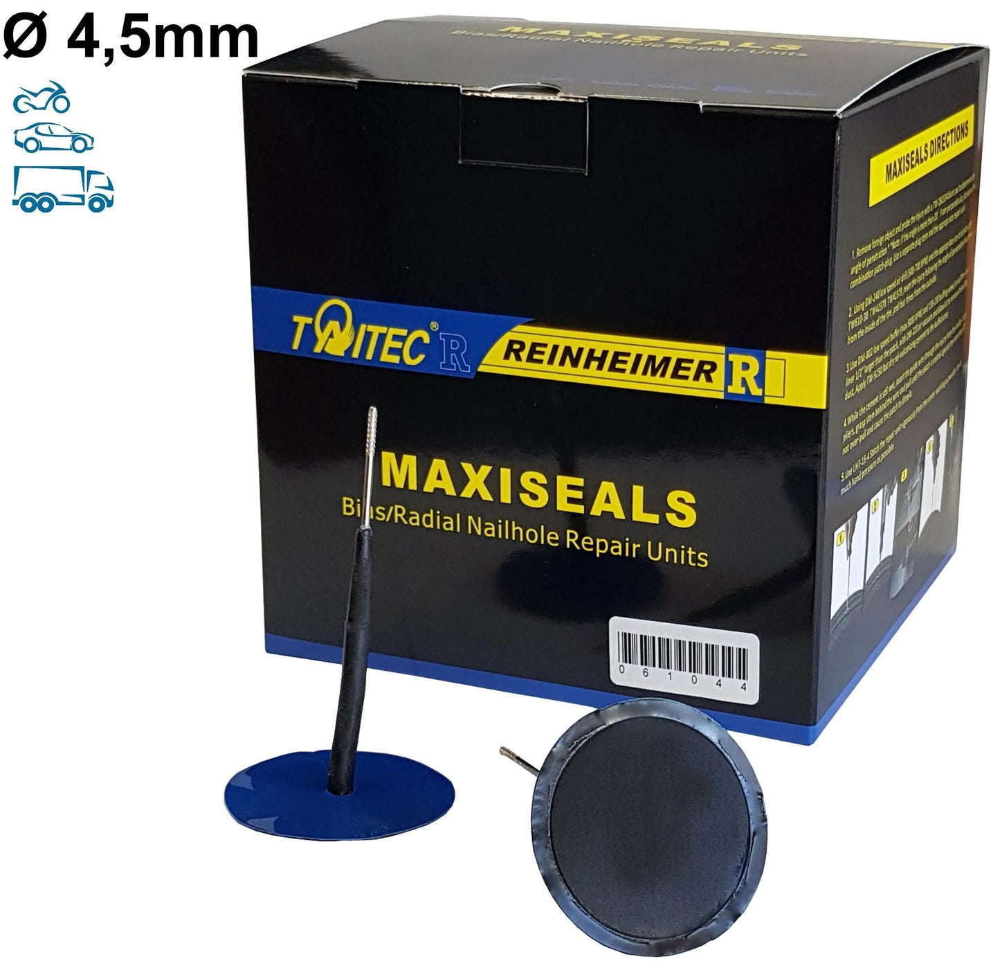 Reinheimer bandenreparatieset maxi-seal repair probe set maxi-seal 4.5mm ve24st.