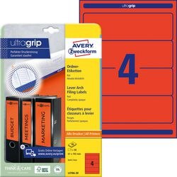 Etichetta dorso 4766 avery 61x192mm rossa 80 pezzi