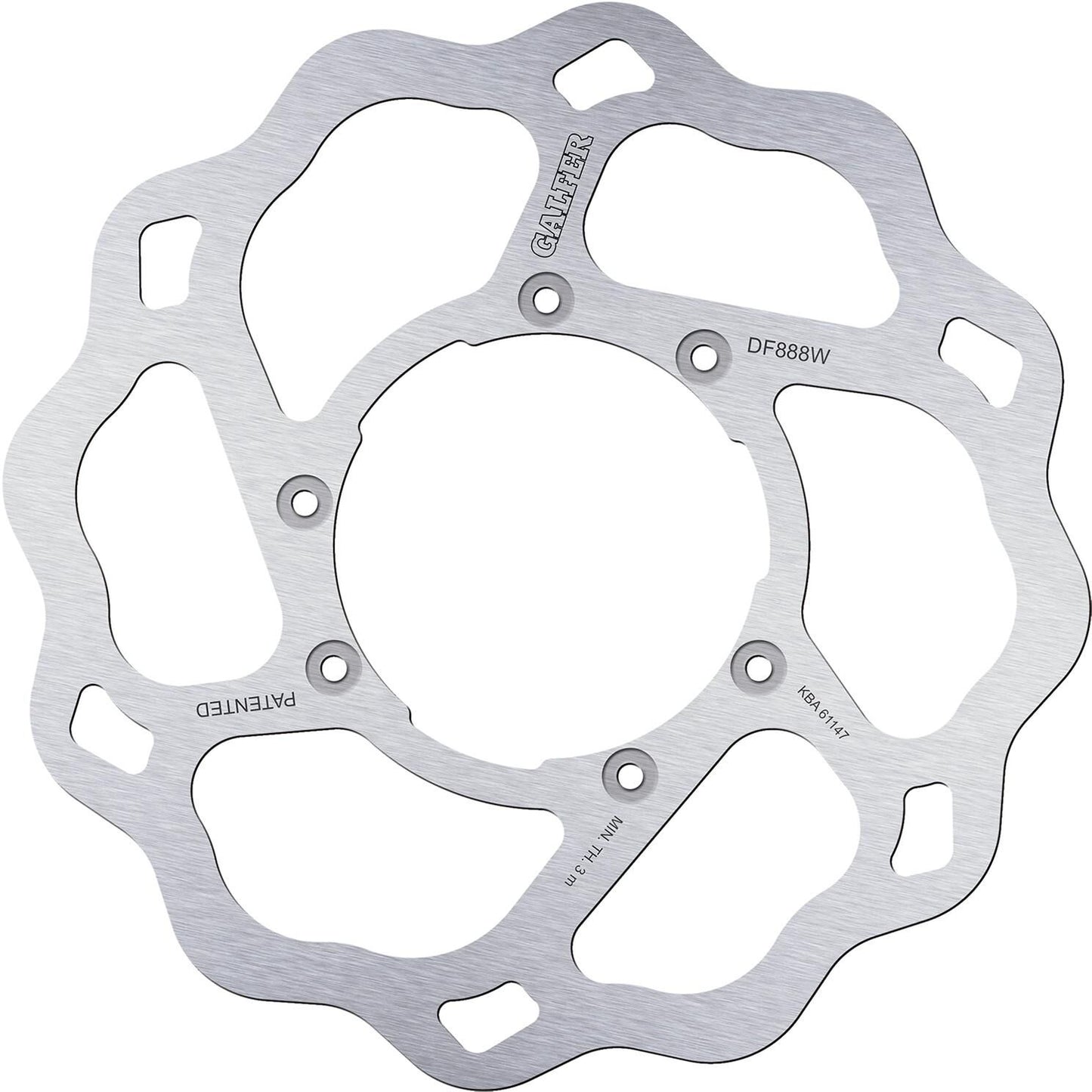 Disco de freno galfer wave df888 rotor df888 tipo w rígido