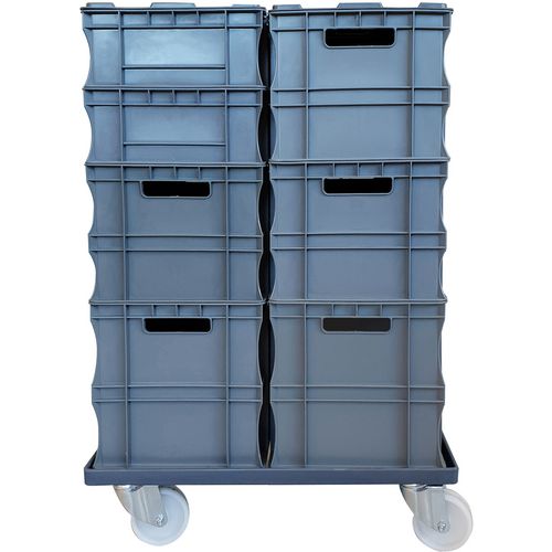 Trolley viso asa plegable gris