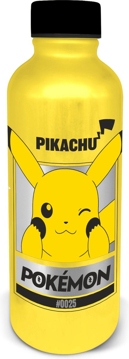 Konix pokémon - botella de agua de aluminio - tapón de rosca a prueba de fugas - 0,755 ml