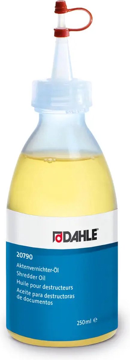 Dahle 20790 - olio lubrificante per distruggidocumenti - a base vegetale - sicuro da usare - flacone da 250 ml