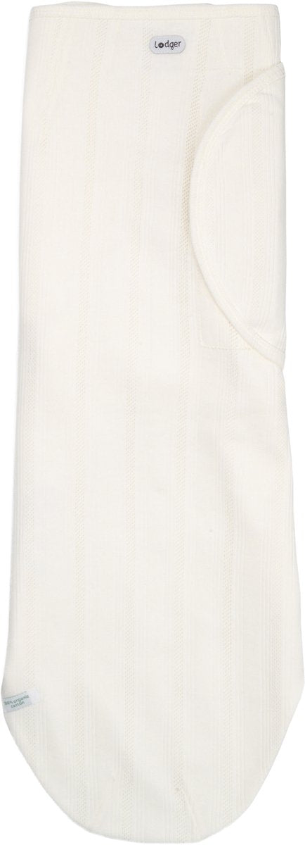 Manta envolvente Lodger, paquete de pointelle - crema