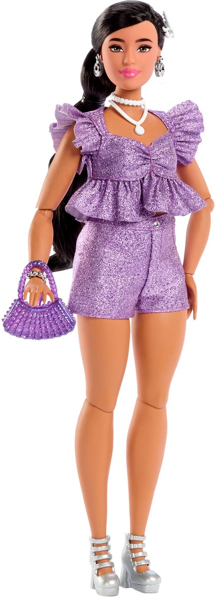 Pantaloncini viola in stile di moda di Barbie