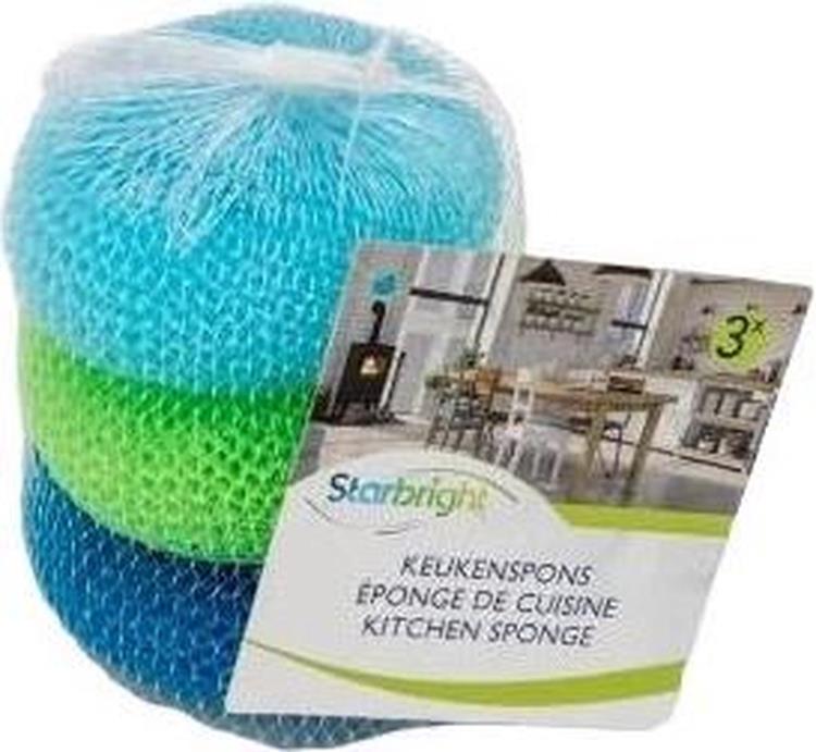 Starbright 1063303 - esponja de poliéster para sartén 3 piezas sb | 6 piezas