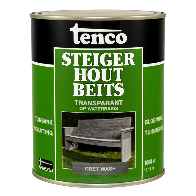 Tenco 1034287 - steigerhoutbeits grey wash 1l | 3 stuks