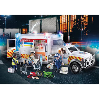 Playmobil Action Heroes Rescue Vehicle: US Ambulance 70936