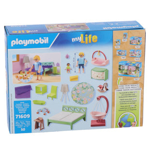 Playmobil 71609 camera da letto con angolo di gioco per bambini