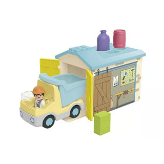 Playmobil Junior Werkman con garage di smistamento 71686