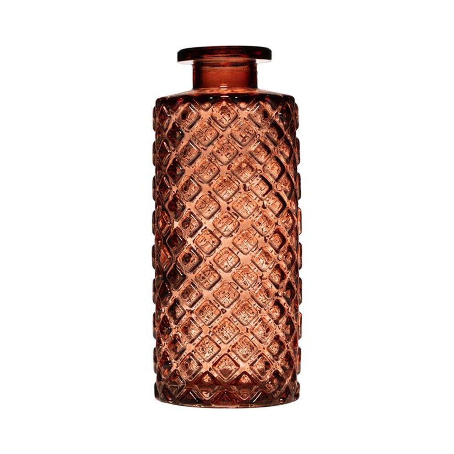 Hakbijl jarrón de cristal tobi ovalado botella rosa ø5,4xh13cm
