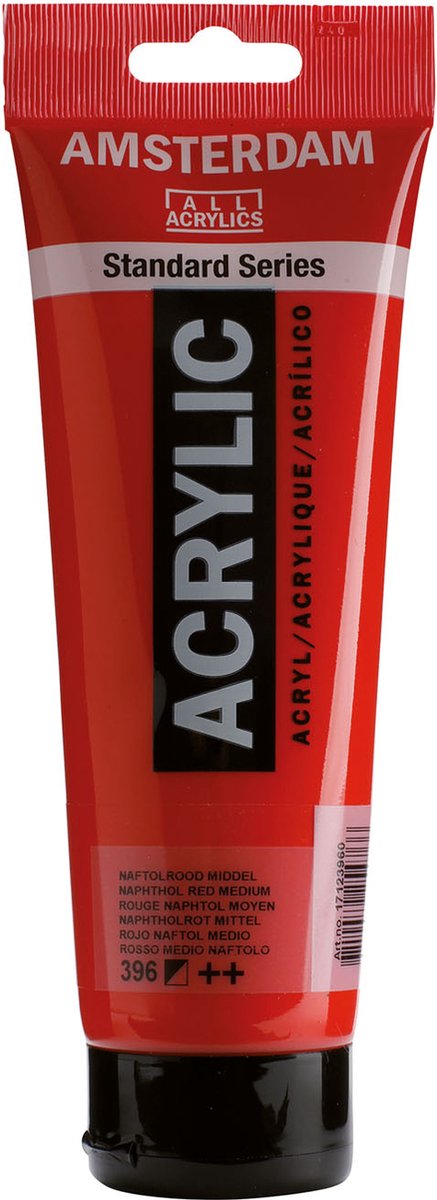 Tubo di vernice acrilica serie standard Amsterdam da 120 ml rosso naftolo medio 396