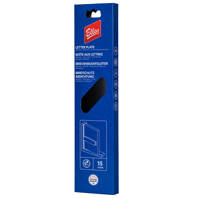 Ellen buzón válvula tiro trampilla aluminio | miembro | negro - 810309050