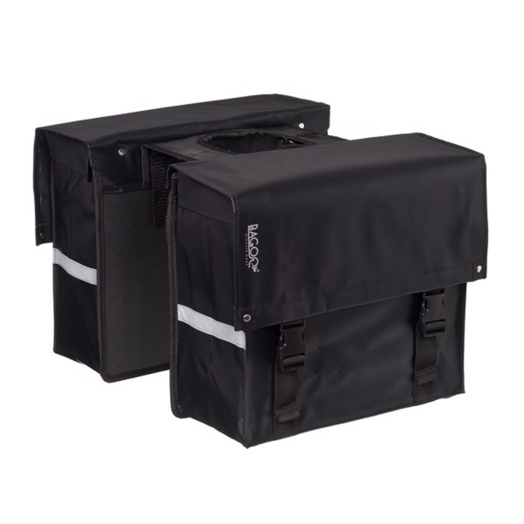 Bagoo Doppio sacchetto per biciclette bisonyl contenuto nero 34l