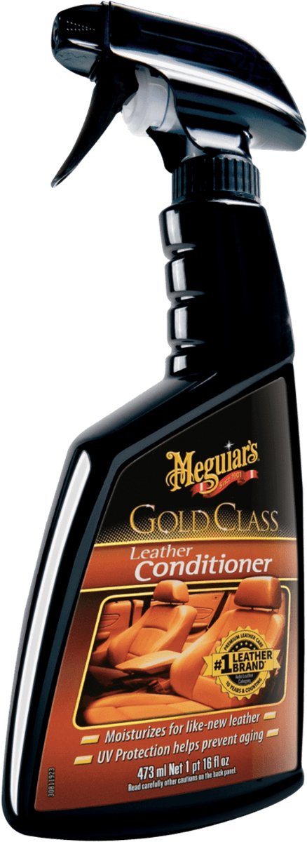 Meguiar's Meguiar's Gold Class Rich Leather Cleaner Conditioner 400ml - cura della pelle per auto - pulisce, nutre protegge - per pelle traforata