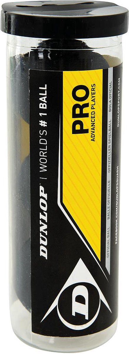 Dunlop - pelotas de squash profesionales - doble punto - juego de 3