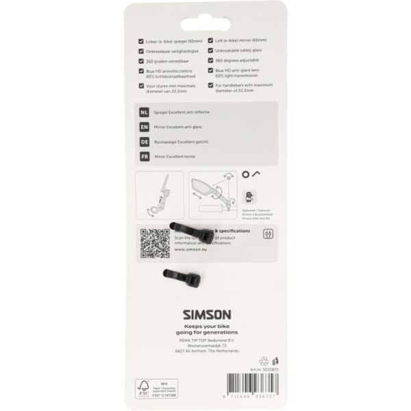 Specchio Simson ottimo antiriflesso
