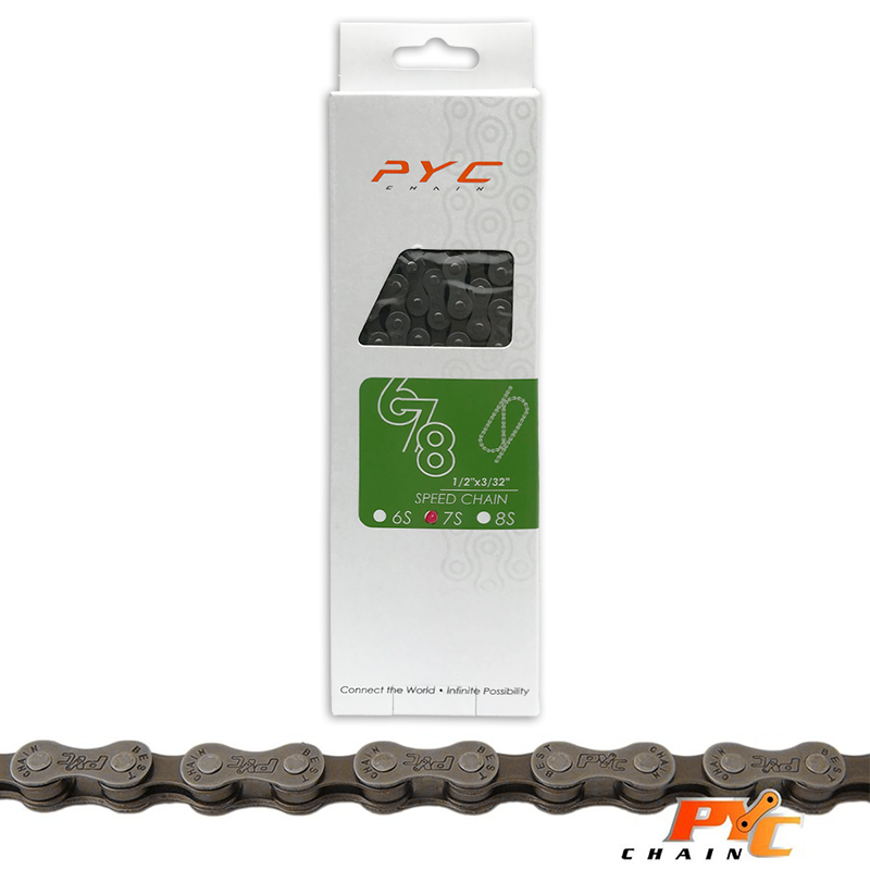 Catena di biciclette Pyc 7v 116 Link 1 2x3 32 shimano durevole