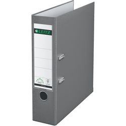 Leitz ordner 1010 karton breedte 8cm grijs insteeketiket grijpgat