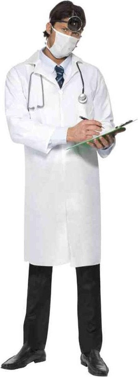 Bata de médico de carnaval Smiffys con mascarilla - talla xxl