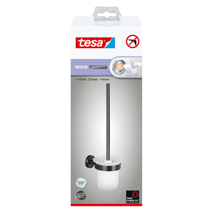 Tesa 1072305 - scopino per WC in grafite lunare | 2 pezzi