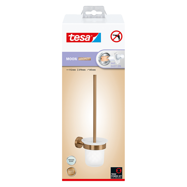 Tesa 1072312 - scopino per WC bronzo luna | 2 pezzi