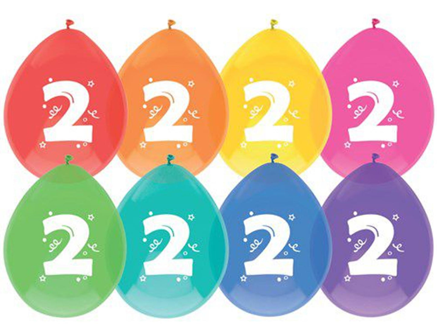 Palloncini Haza 2 anni, confezione da 8 pezzi