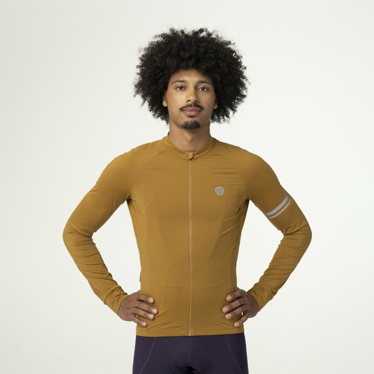 Maglia da ciclismo solida a maniche lunghe Performance Armagnac da uomo