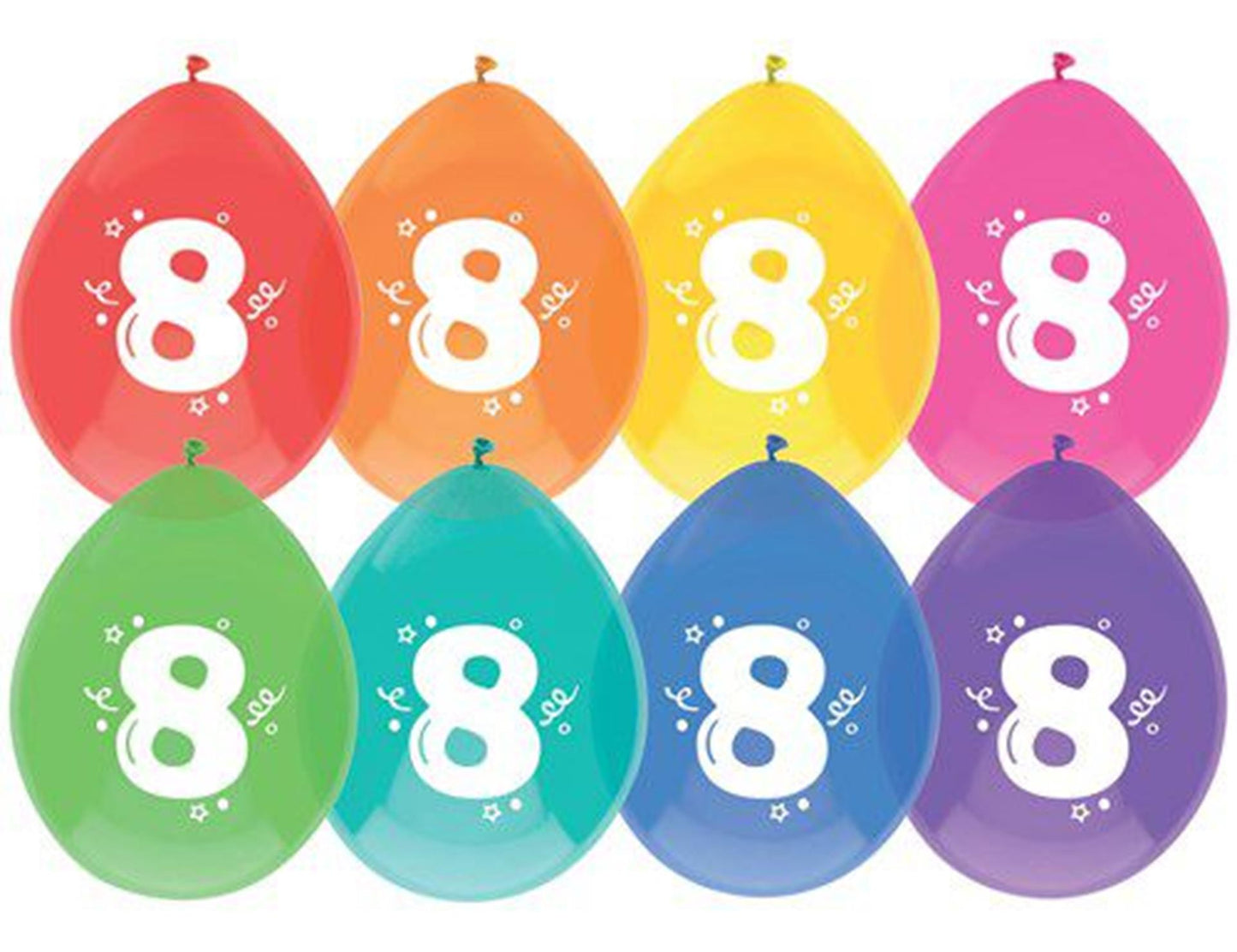 Palloncini Haza 8 anni, confezione da 8 pezzi