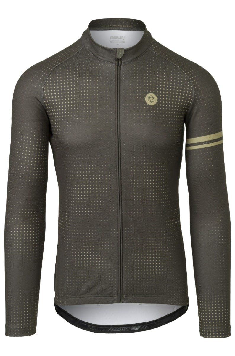 Camiseta ciclista Pixel manga larga esencial hombre