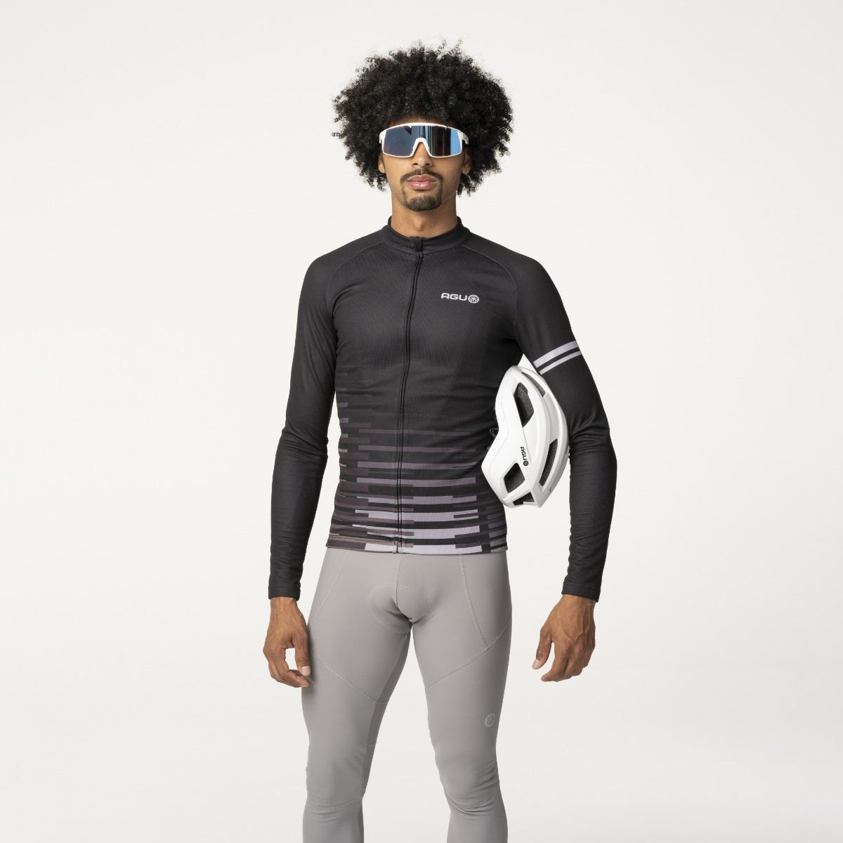 Camiseta ciclismo manga larga esencial hombre
