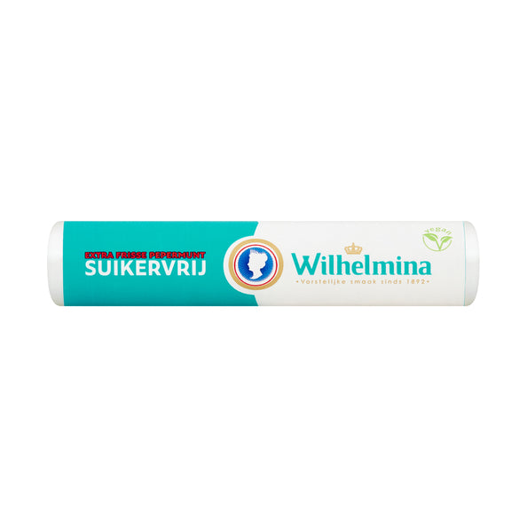 Rollo vegano sin azúcar de menta Wilhelmina (24x 37gr)