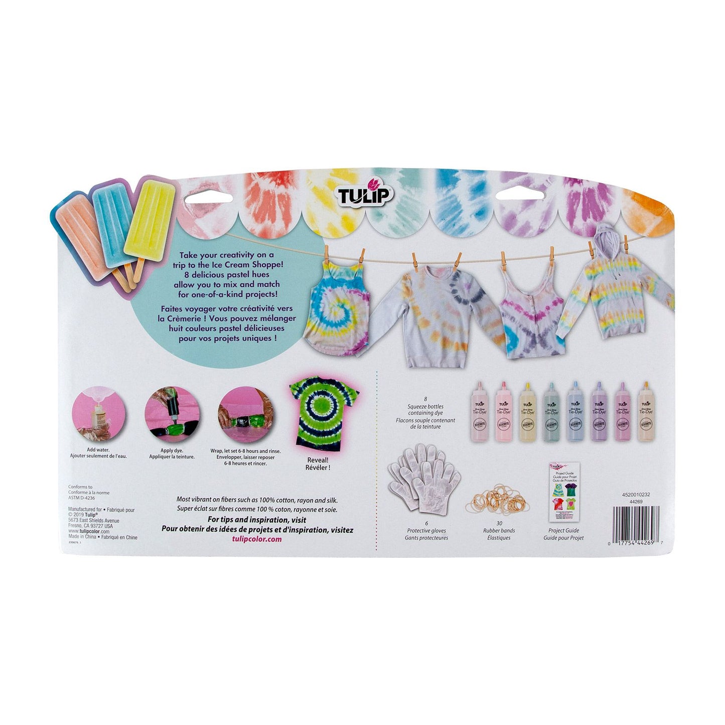 Tulip one-step tie dye tulipano • kit tie-dye ice cream shoppe 8 colori