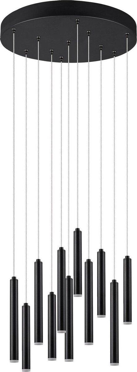 Trio leuchten tubular - lampada a sospensione - nero - dimmerabile - regolabile in altezza