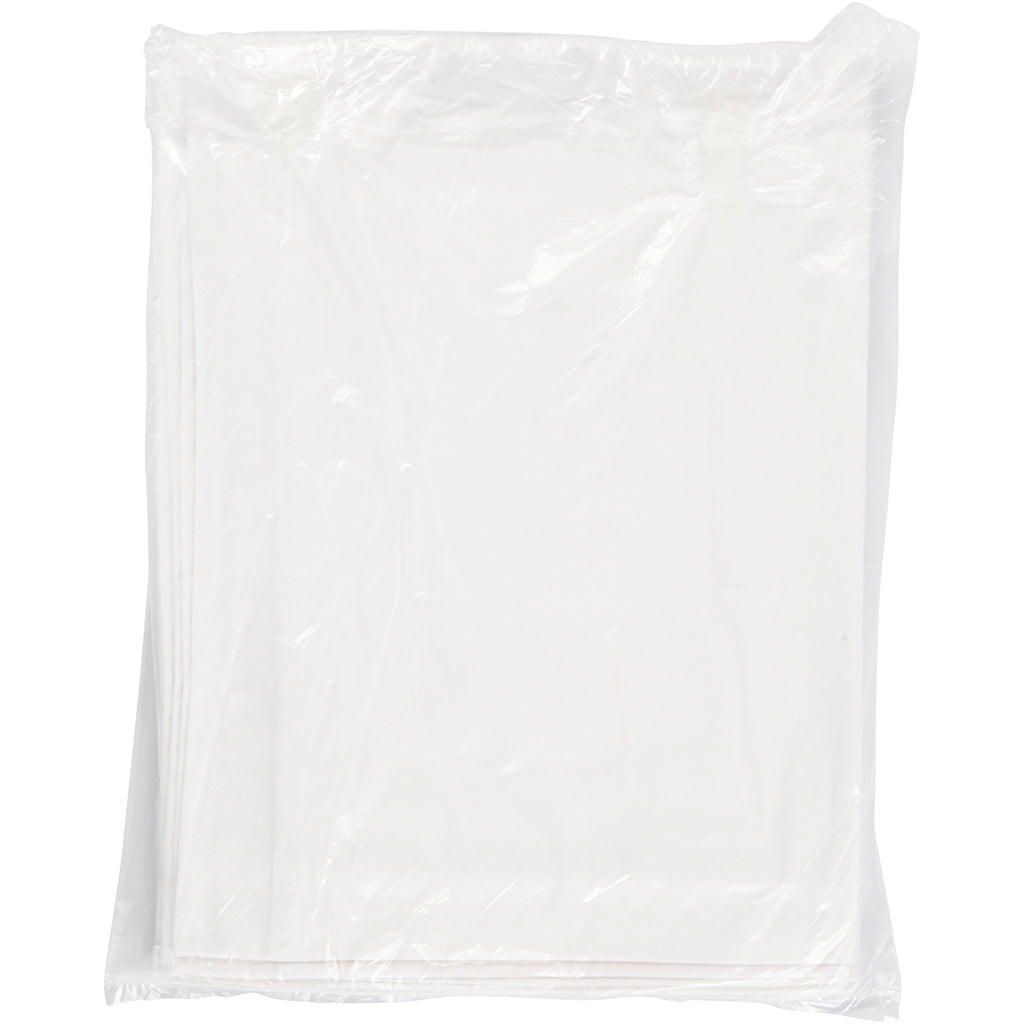 Creativ company katoenen theedoek 50x70 cm wit 5 stuks