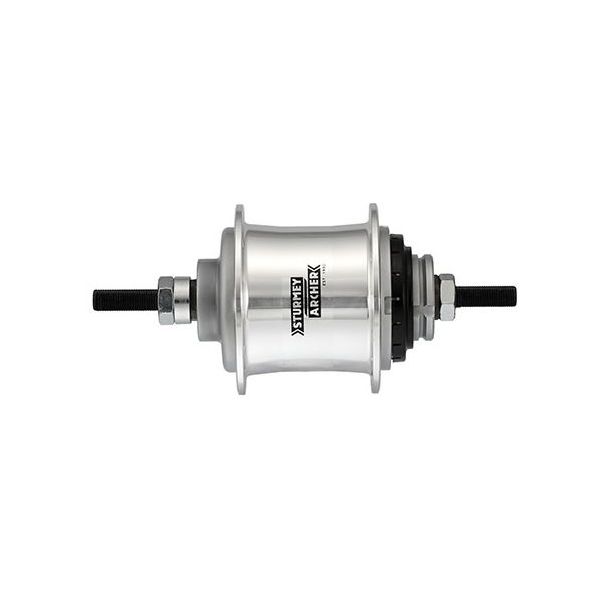 Gear Hub 2 Velocidad Sturmey Archer A2 Automático Free Free Hunue 36 hoyos - Plata