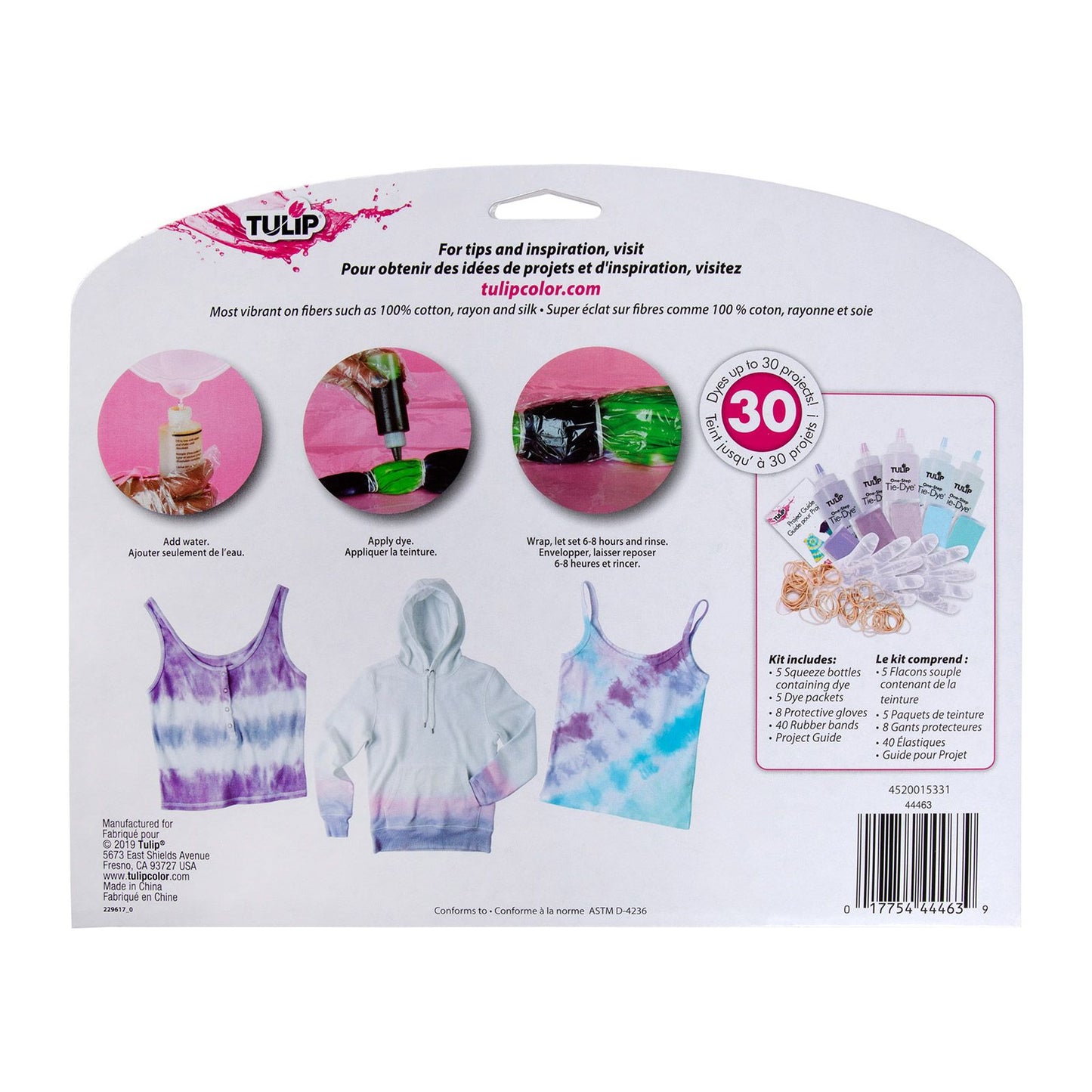 Tulip one-step tie dye tulipano • kit tie-dye in 5 graziosi colori pastello