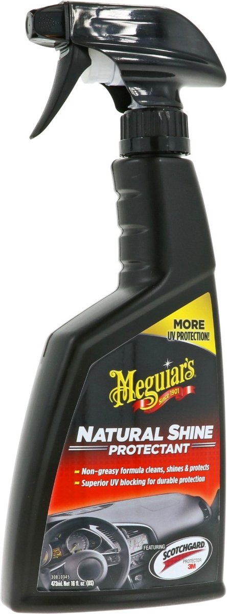 Protector de brillo natural Meguiar's - con scotchguard - limpieza interior coche - limpieza salpicadero - 473ml