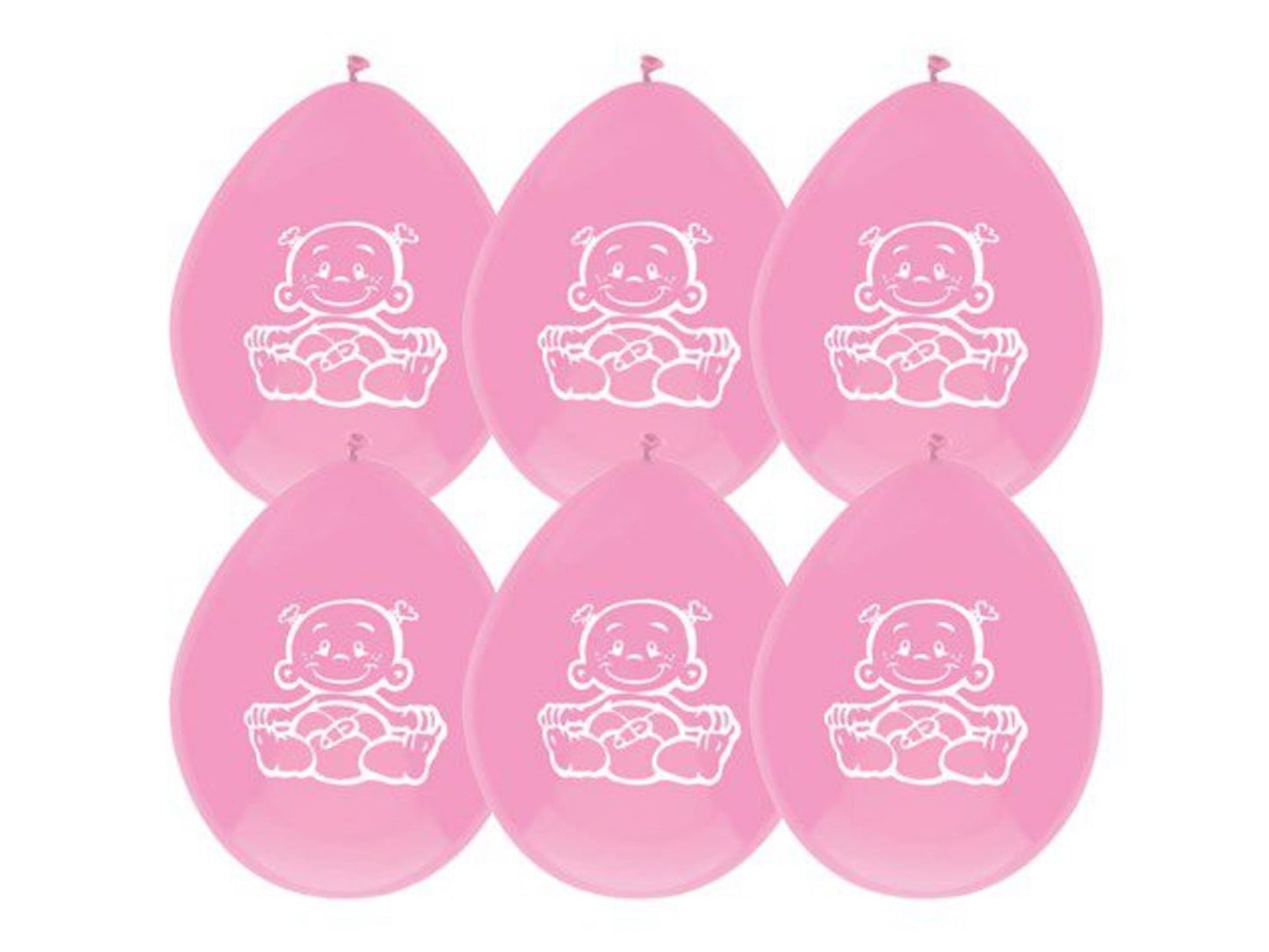 Confezione di palloncini nascita bambina Haza da 6 pezzi